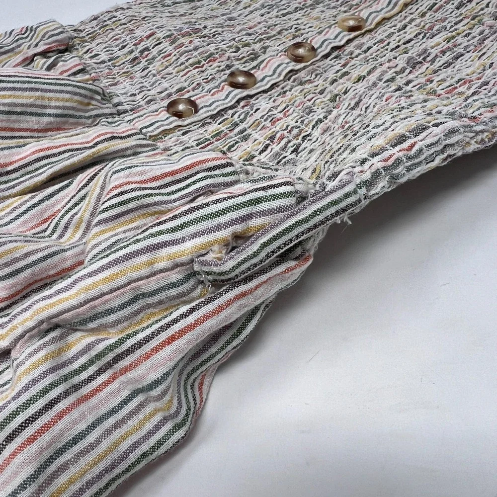 Olivaceous strapless smocked
